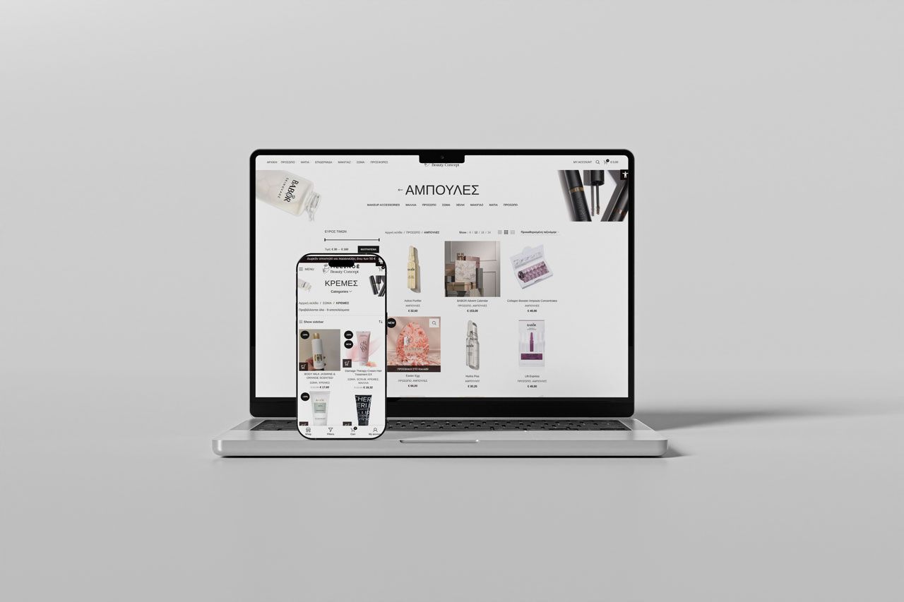 WooCommerce eshop καλλυντικών – melinoe.gr